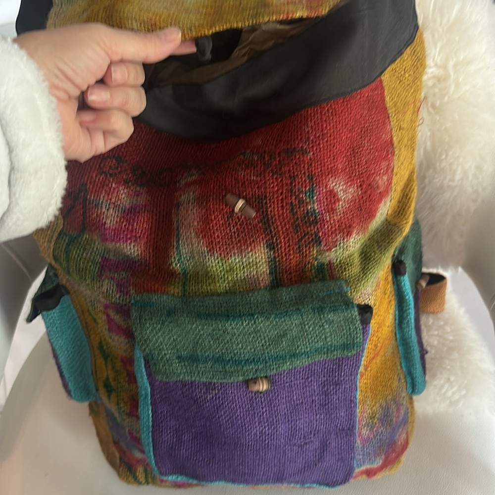 Dydaktik Multicolor Boho Patchwork Backpack - image 4